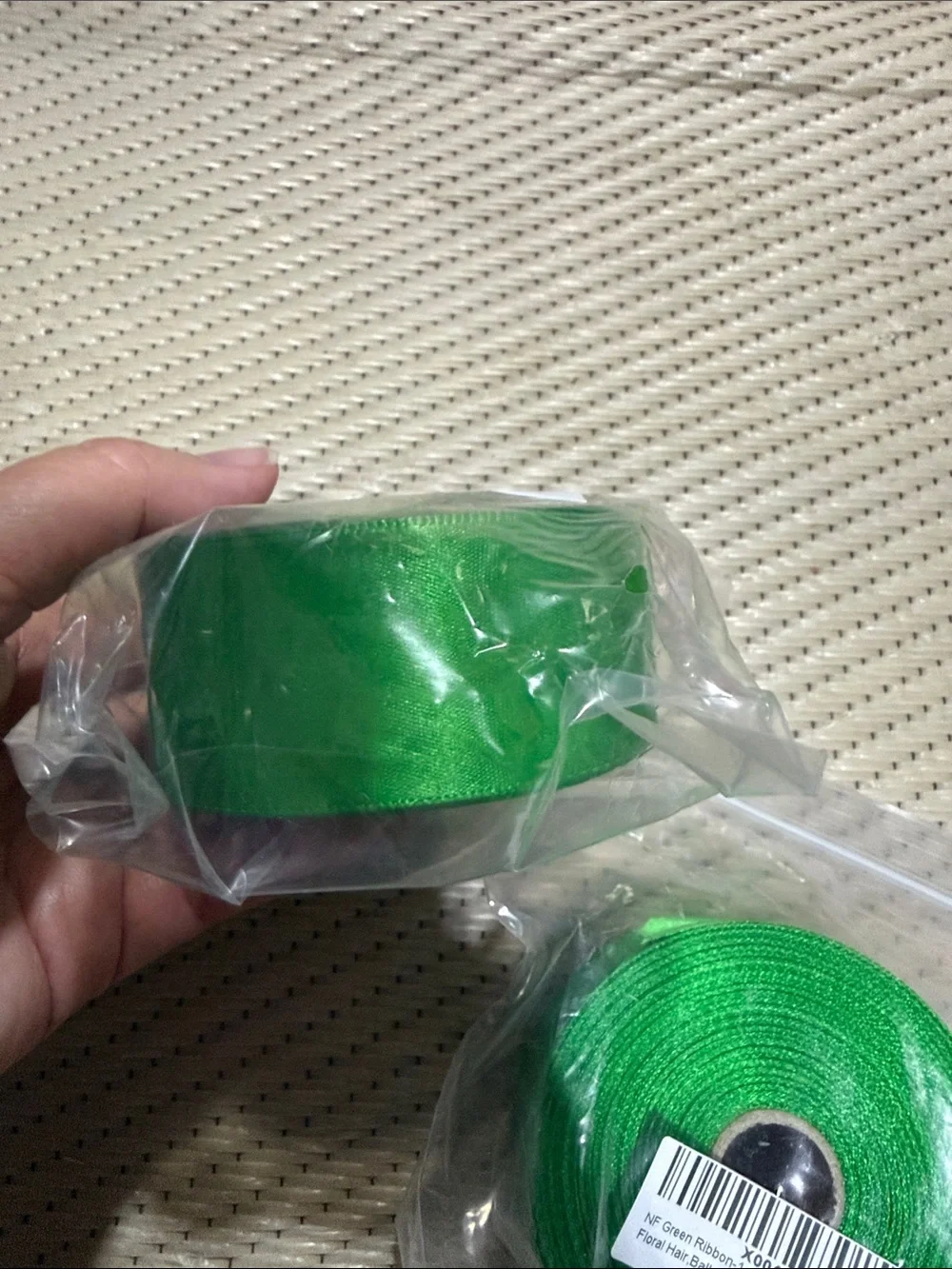 Green Decorative Ribbon Roll for Home Party Supplies 1 1/2 inch 30 yards Qty 2